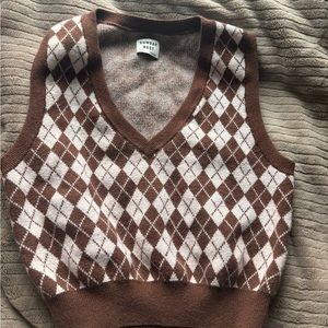 Sunday Best Brown Argyle Sweater Vest